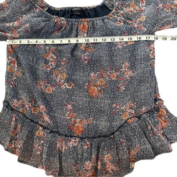 Lucky Brand Off the Shoulder Peasant Top Size Small - Picture 3 of 4